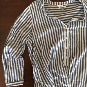 Old Navy navy and white striped tunic